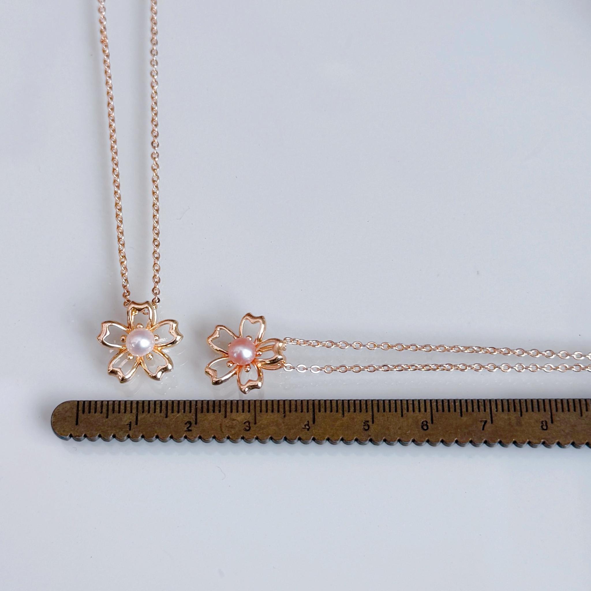 【色が選べる】ピンク ホワイト 淡水パール 桜 ネックレス 14kgf 金属アレルギー 誕生日 プレゼント フォーマル | 15枚目