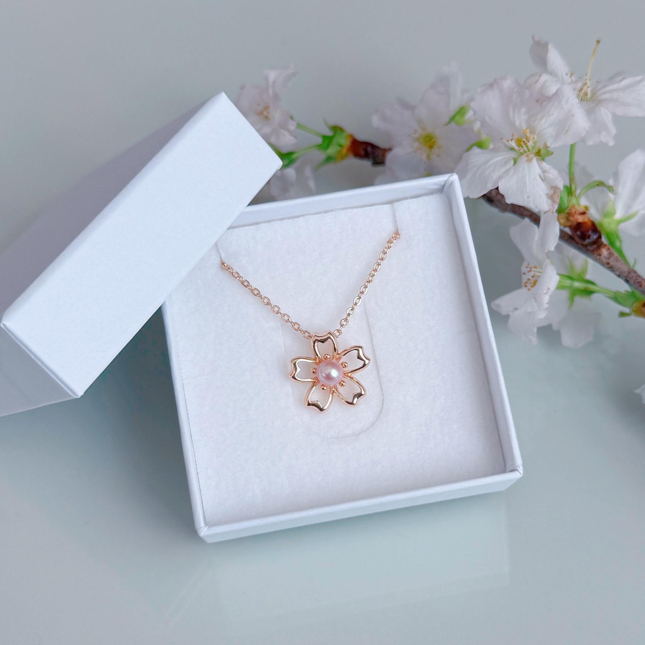 【色が選べる】ピンク ホワイト 淡水パール 桜 ネックレス 14kgf 金属アレルギー 誕生日 プレゼント フォーマル | 3枚目