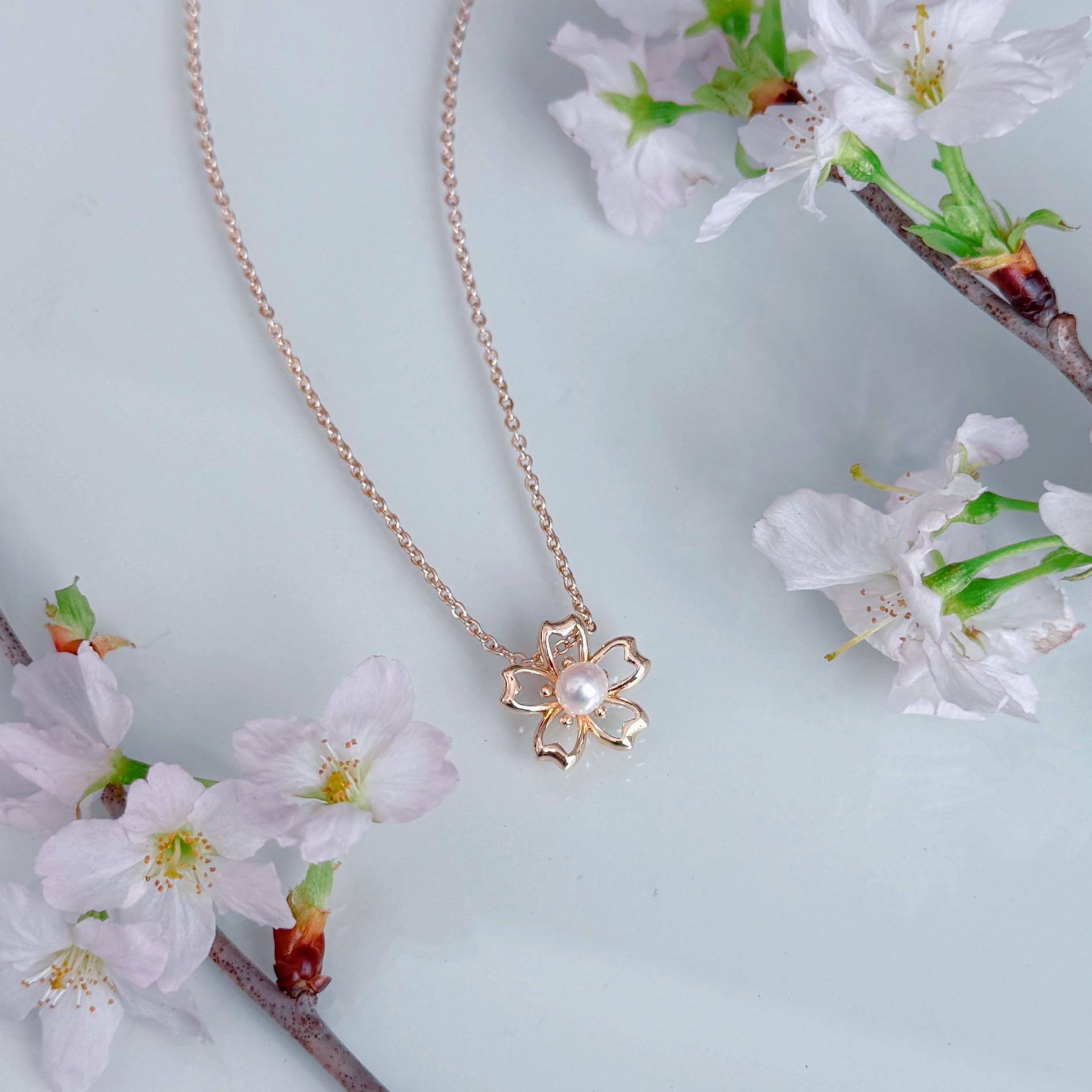 【色が選べる】ピンク ホワイト 淡水パール 桜 ネックレス 14kgf 金属アレルギー 誕生日 プレゼント フォーマル | 5枚目