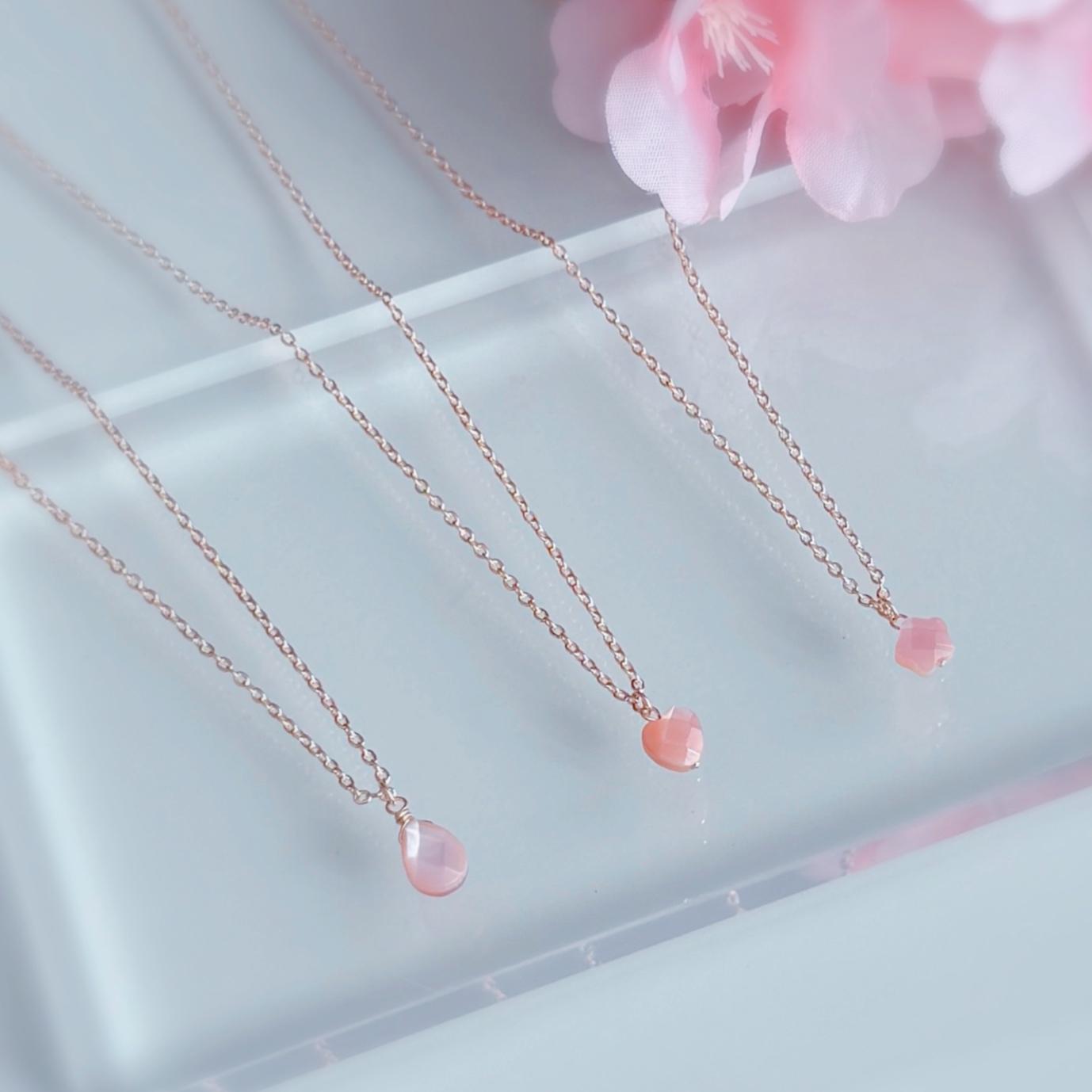 【モチーフが選べる】ピンク シェル 桜色 ネックレス 14kgf 金属アレルギー 誕生日 プレゼント  ギフト | 3枚目