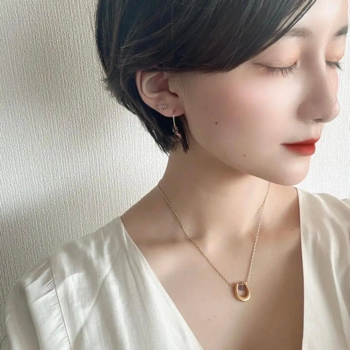 選べる誕生石 × ホースシュー ネックレス 14kgf  サージカルステンレス　午年 馬蹄 誕生日 プレゼント ギフト | 2枚目