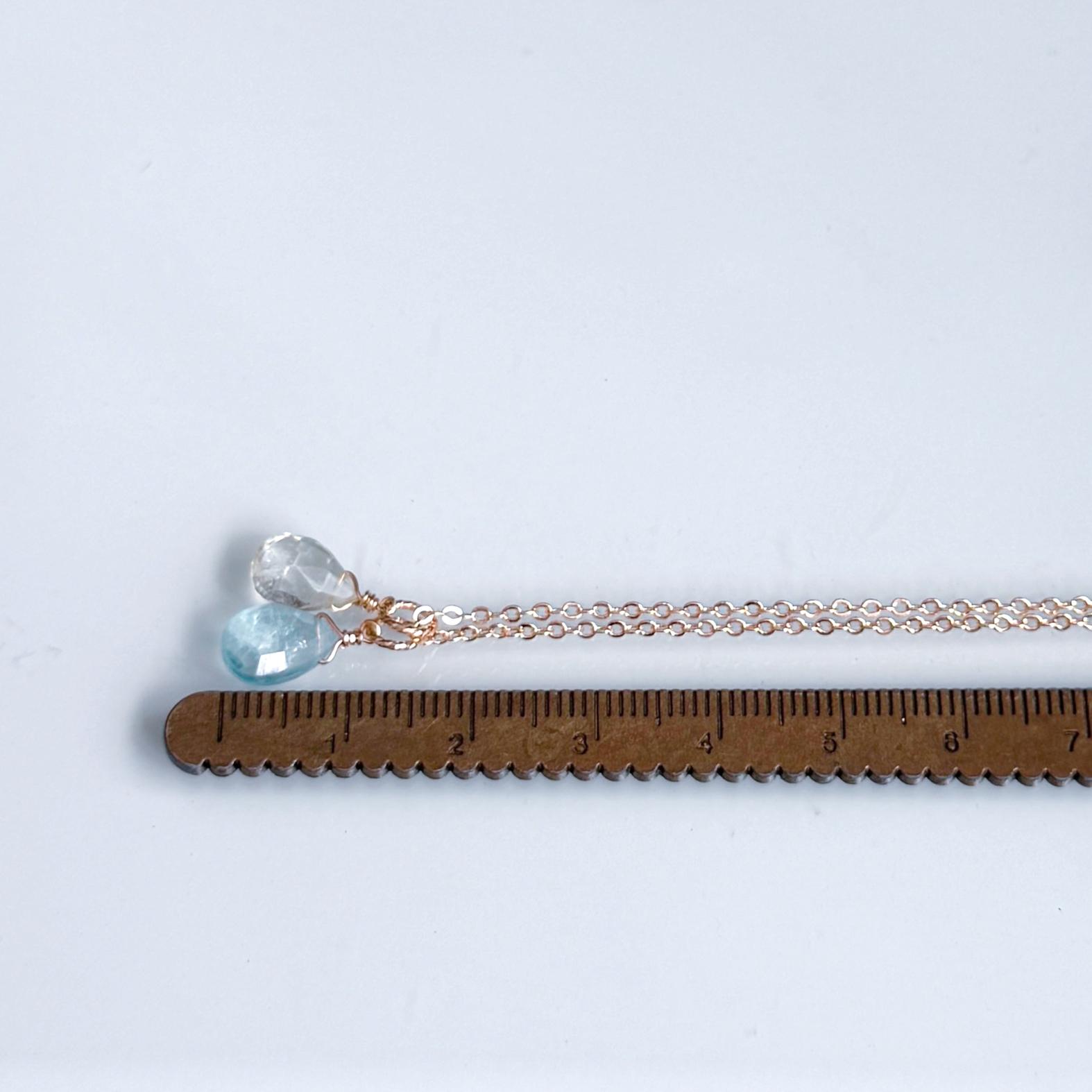 【4wayで大活躍】春カラー 水色 イエロー アクアマリン ヘリオドール ネックレス 14kgf 春色 金属アレルギー | 10枚目