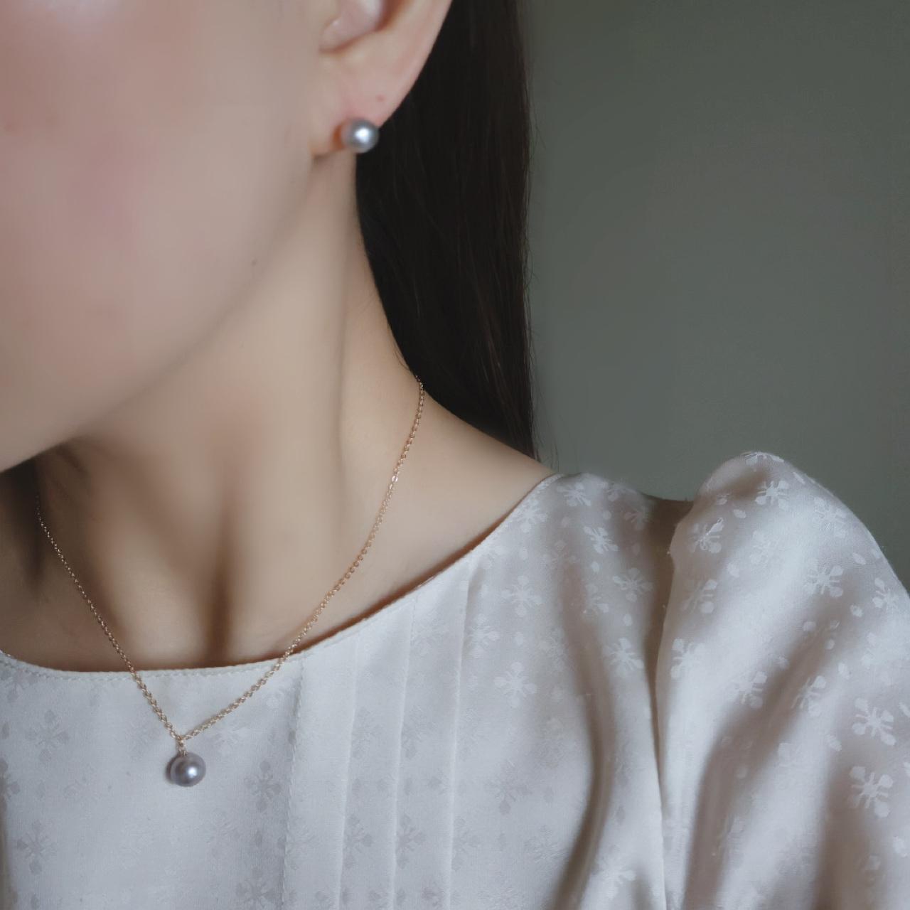 パープルグレー 淡水パール ピアス イヤリング 14kgf  金属アレルギー対応　誕生日 プレゼント クリスマス ギフト | 10枚目