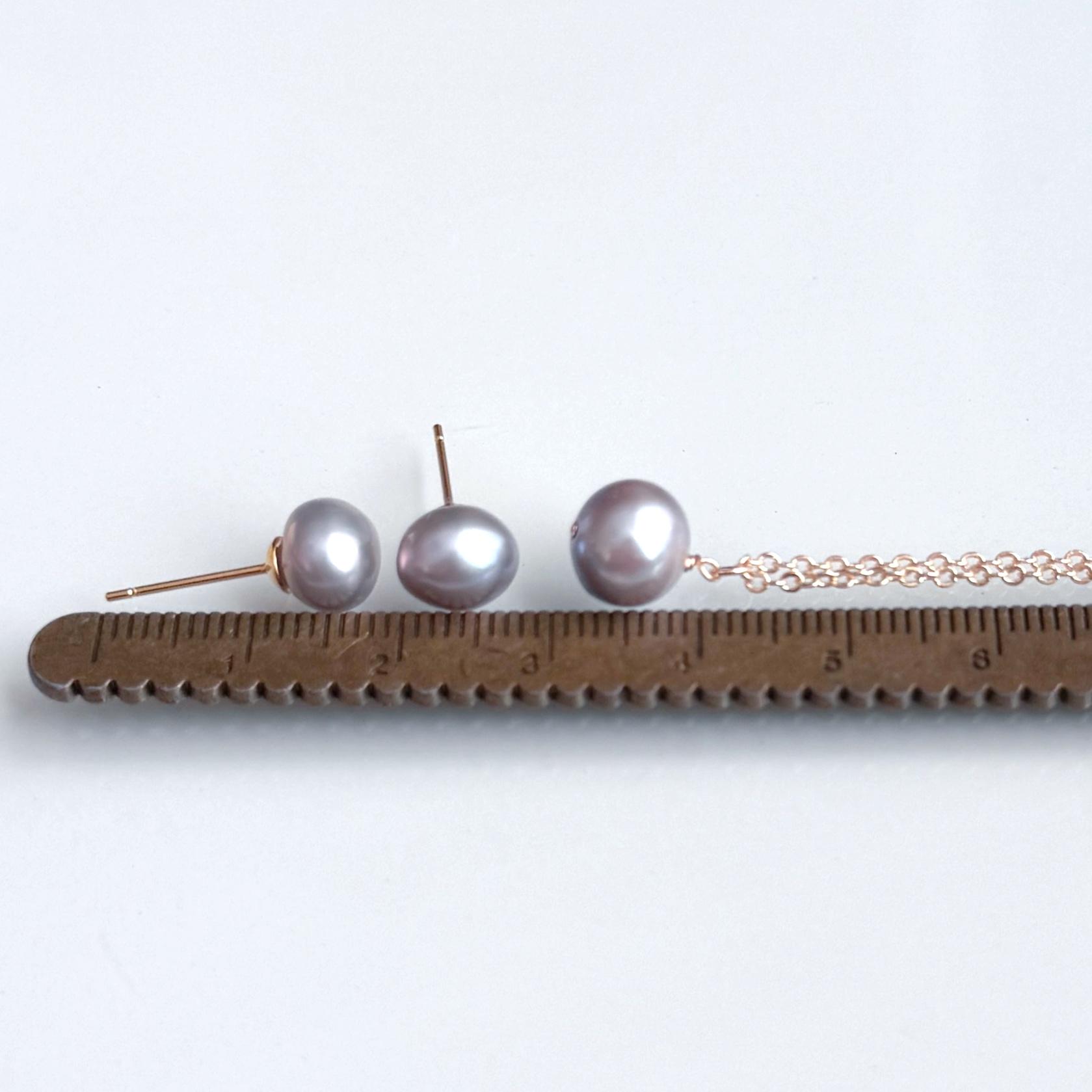 パープルグレー 淡水パール ピアス イヤリング 14kgf  金属アレルギー対応　誕生日 プレゼント クリスマス ギフト | 11枚目