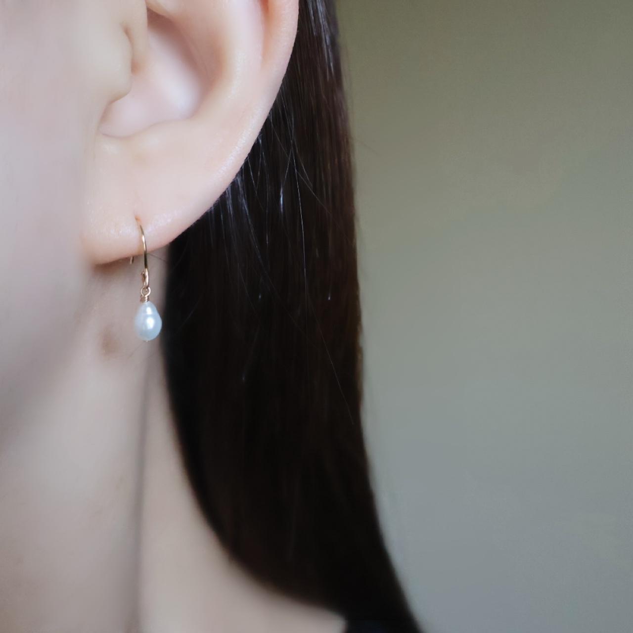 【選べるイニシャル】淡水パール 3way プチ ネックレス ピアス イヤリング セット 早割 クリスマス ギフト 誕生日 | 7枚目