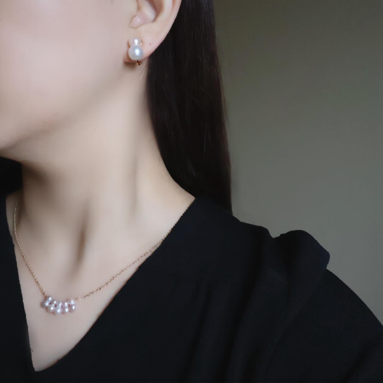 寄り添う ツインパール 大人 雪だるま 淡水パール ネックレス 14kgf クリスマス 誕生日 プレゼント ギフト 冬 | 10枚目