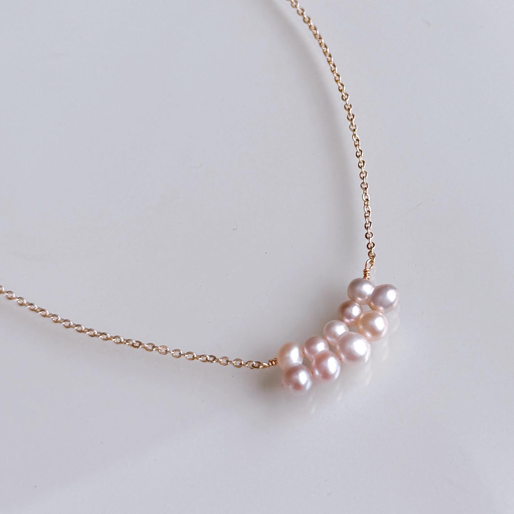 寄り添う ツインパール 大人 雪だるま 淡水パール ネックレス 14kgf クリスマス 誕生日 プレゼント ギフト 冬 | 11枚目