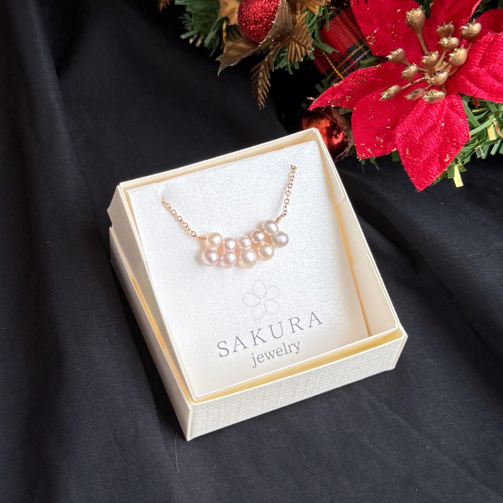 寄り添う ツインパール 大人 雪だるま 淡水パール ネックレス 14kgf クリスマス 誕生日 プレゼント ギフト 冬 | 3枚目