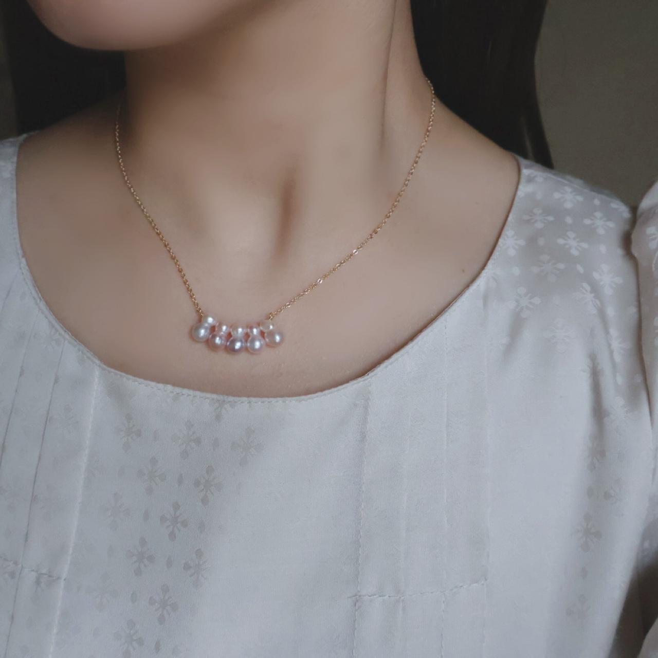 寄り添う ツインパール 大人 雪だるま 淡水パール ネックレス 14kgf クリスマス 誕生日 プレゼント ギフト 冬 | 4枚目