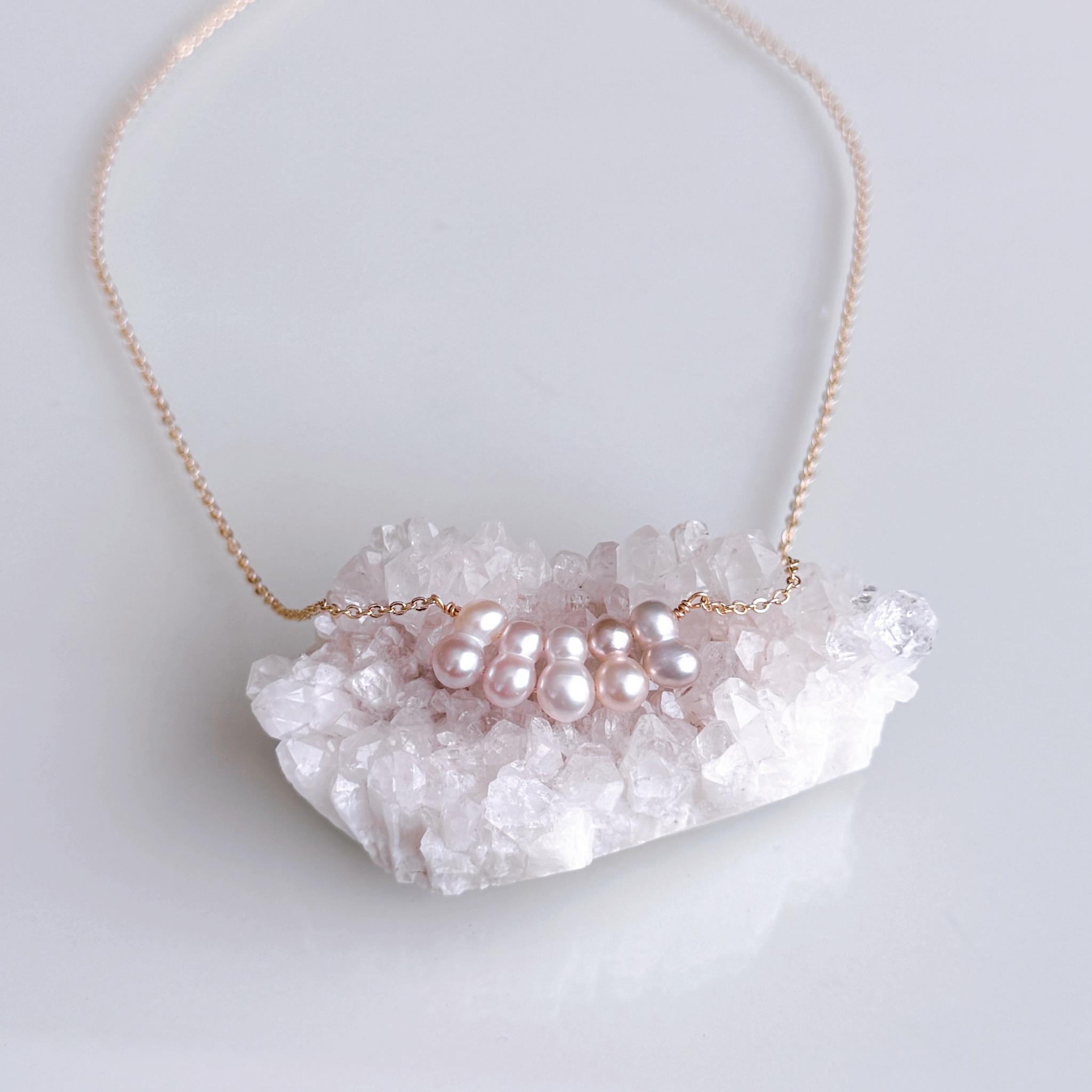 寄り添う ツインパール 大人 雪だるま 淡水パール ネックレス 14kgf クリスマス 誕生日 プレゼント ギフト 冬 | 5枚目