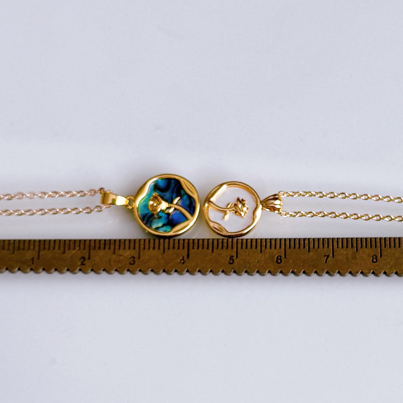 【選べるカラー】アバロンシェル ホワイトシェル 大人 上品 薔薇モチーフ ネックレス  誕生日 クリスマス プレゼント | 11枚目