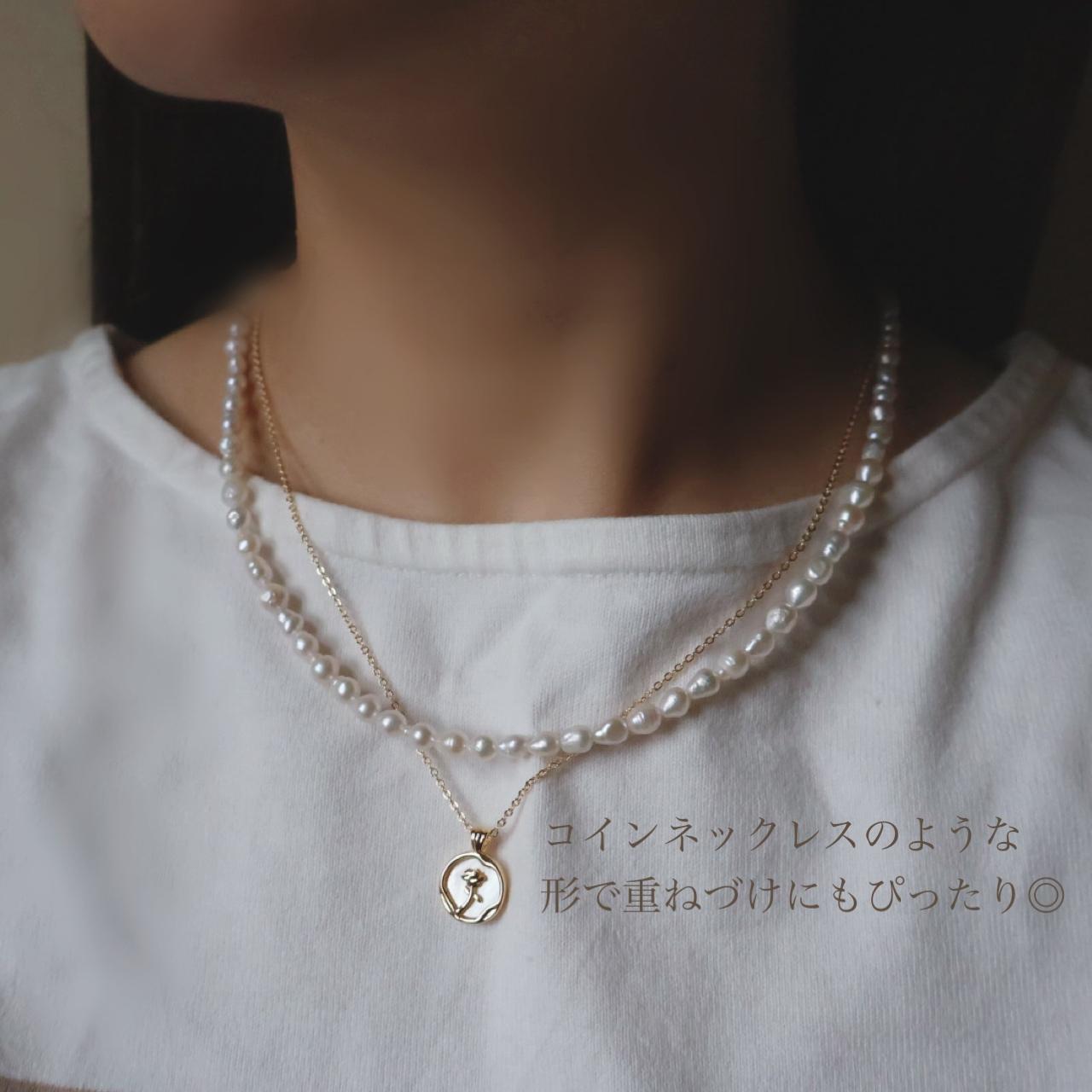 【選べるカラー】アバロンシェル ホワイトシェル 大人 上品 薔薇モチーフ ネックレス  誕生日 クリスマス プレゼント | 6枚目