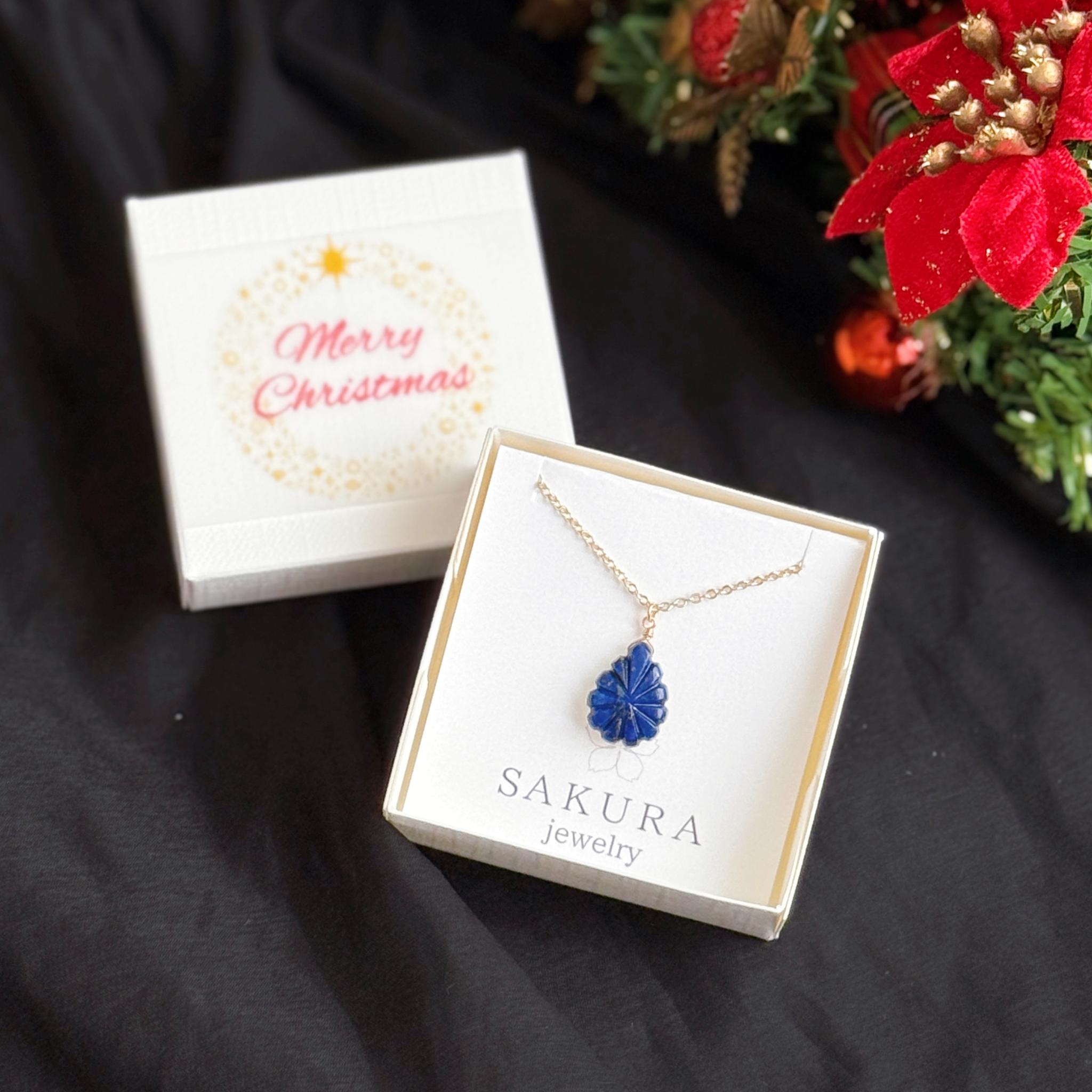 【2way】ラピスラズリ シェル クリスタル  リバーシブル ネックレス 14kgf  誕生日 クリスマス プレゼント1枚目の画像