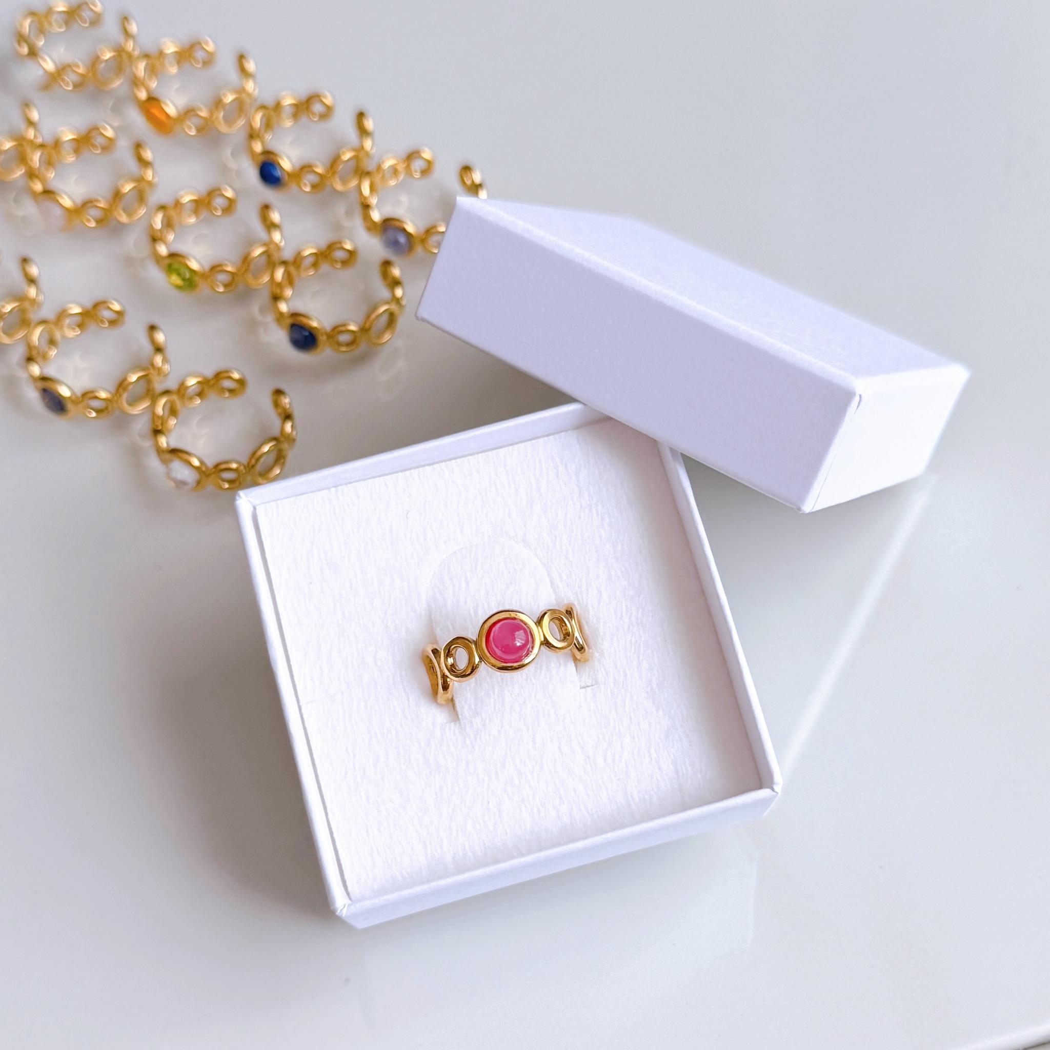 【選べる誕生石】天然石 リング サージカルステンレス 誕生日 プレゼント クリスマス ギフト フリーサイズ 指輪 | 5枚目