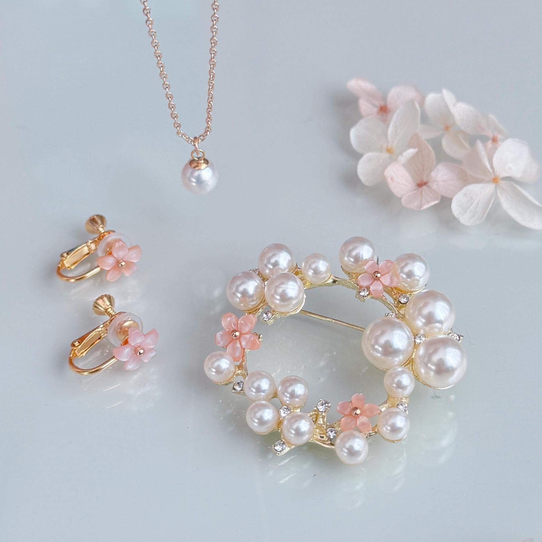【色が選べる】桜 ブローチ パール シェル サークル フォーマル 入学式 卒業式 母の日 プレゼント ギフト クリスマス | 13枚目